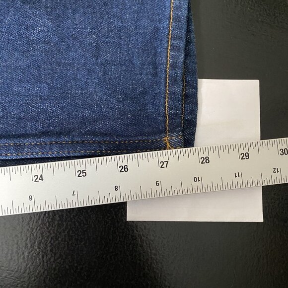 Abercrombie & Fitch 90’s Straight Ultra High Rise Jeans 33 / 16 Short Dark Wash - Picture 11 of 11